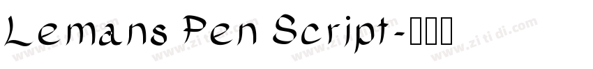 Lemans Pen Script字体转换